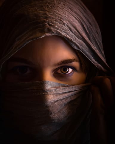 Orientalische Frau Muslimische Frau Bäuerin Sternenfrau